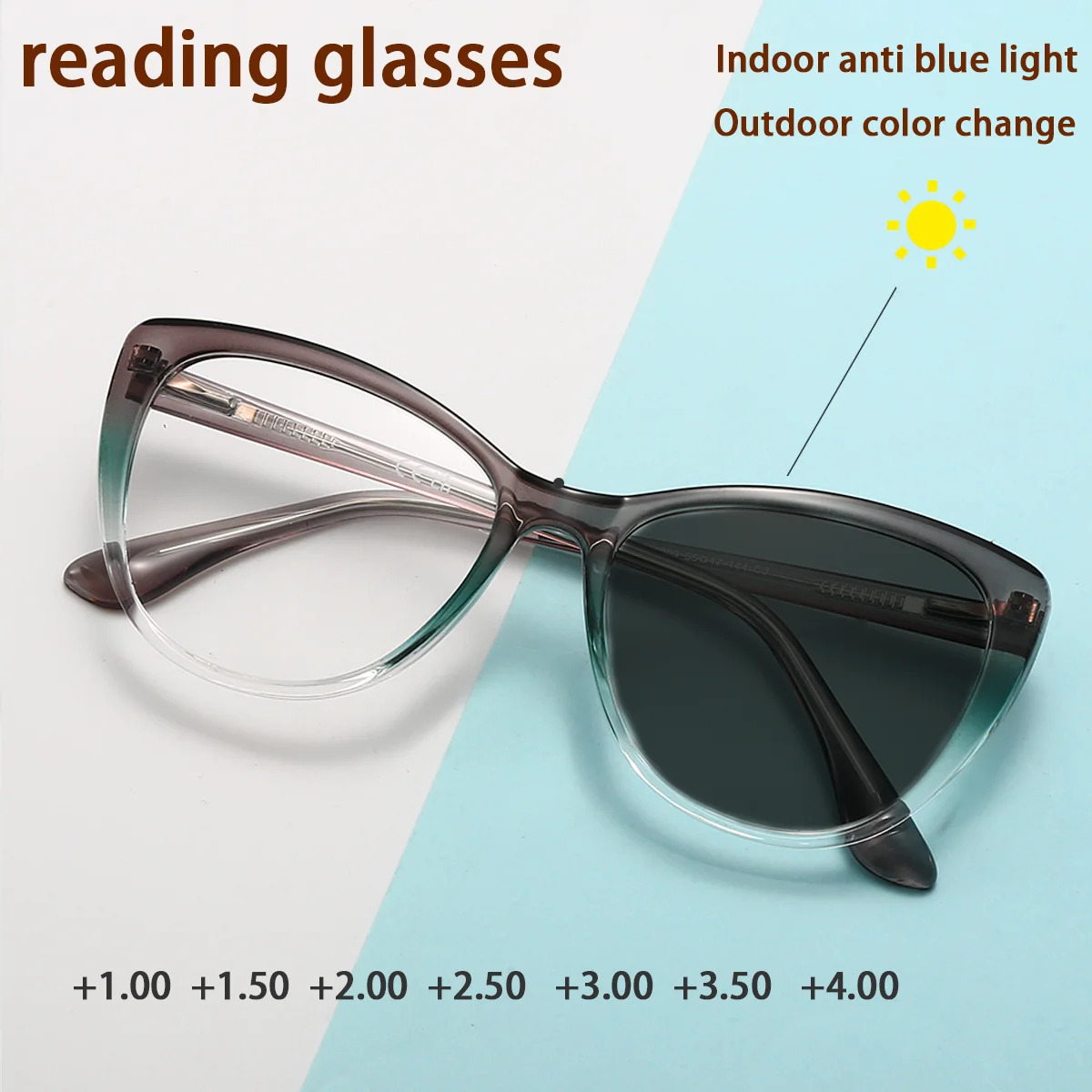 fytoo-女性用抗ブルーライトフォトクロミック老眼鏡ファッション老眼眼鏡-a1009