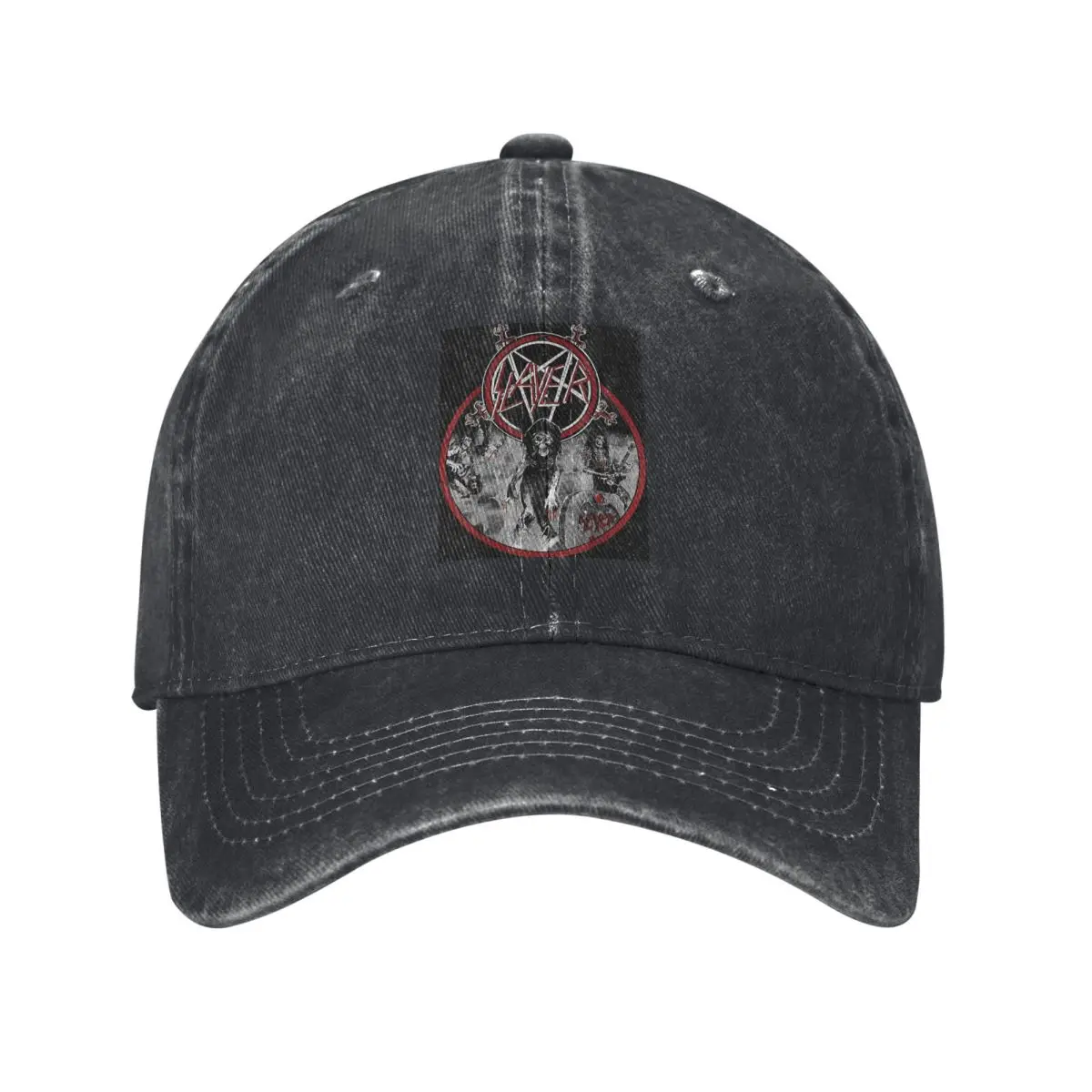 Heavy Metal Rock Slayer Live Undead Baseball Caps Snapback Washed Denim Hats Outdoor Sports Baseball Cowboy Hat for Men Women