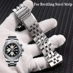 Stainless Steel Watchband 20mm 22mm 24mm Bracelet For Breitling Watch For AVENGER NAVITIMER SUPEROCEAN Watch straps