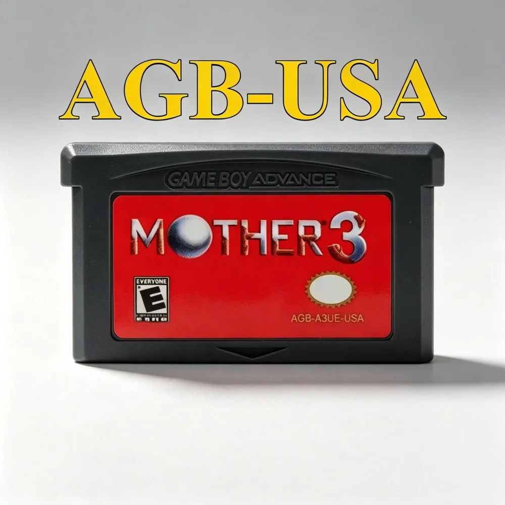 Cartucho de Juego para GBA Serie Mother 1 2 3, Tarjeta de Consola de Videojuegos de 32 Bits, Carcasa Gris para GBA NDS, 
