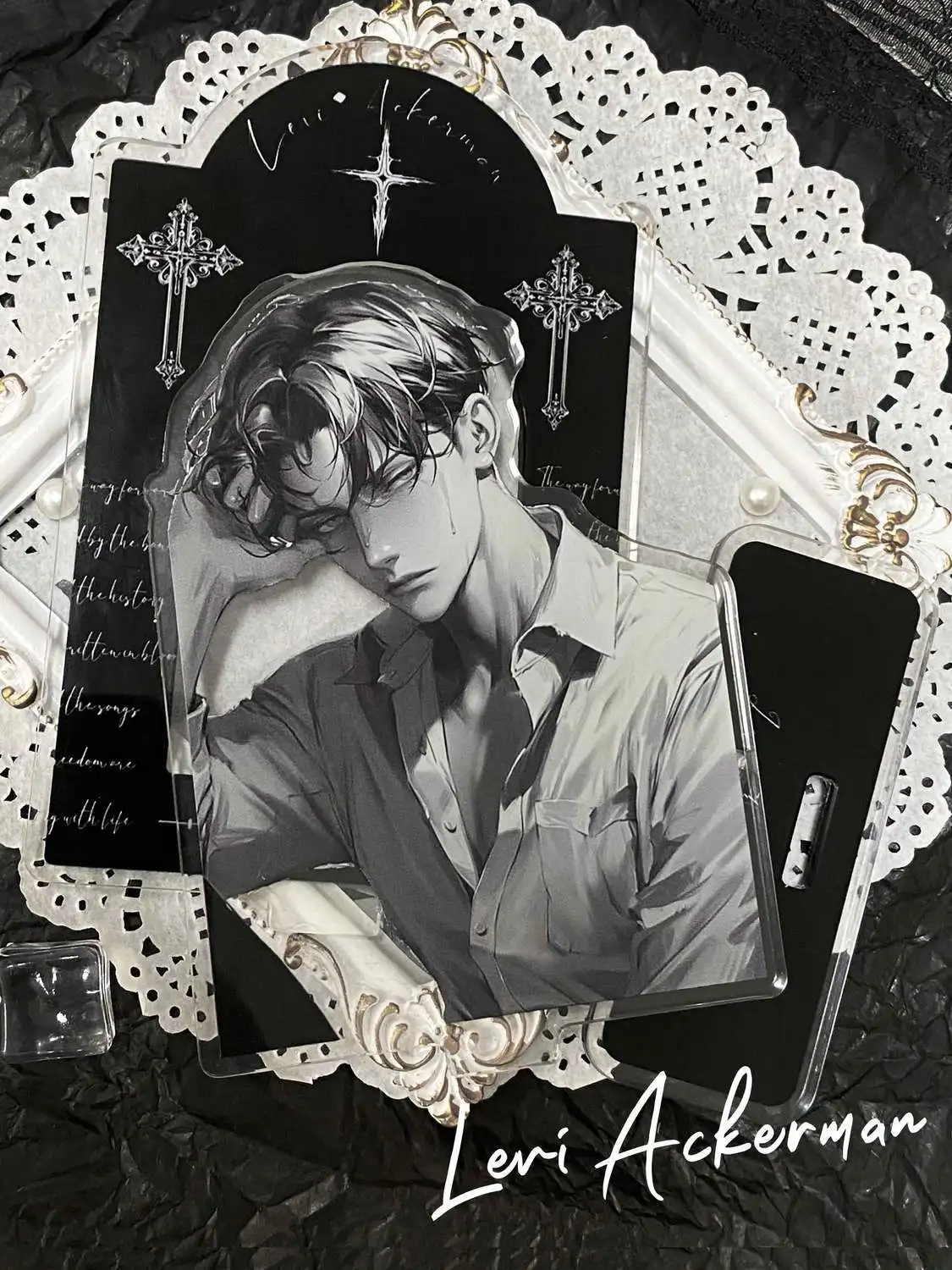 "الهجوم على العمالقة" و"ليفي" أكريليك دوجينشي، ستاندي، بضائع أنيمي ثنائية الأبعاد، مستوى مظهر عالي من تانزي، كابتن #2