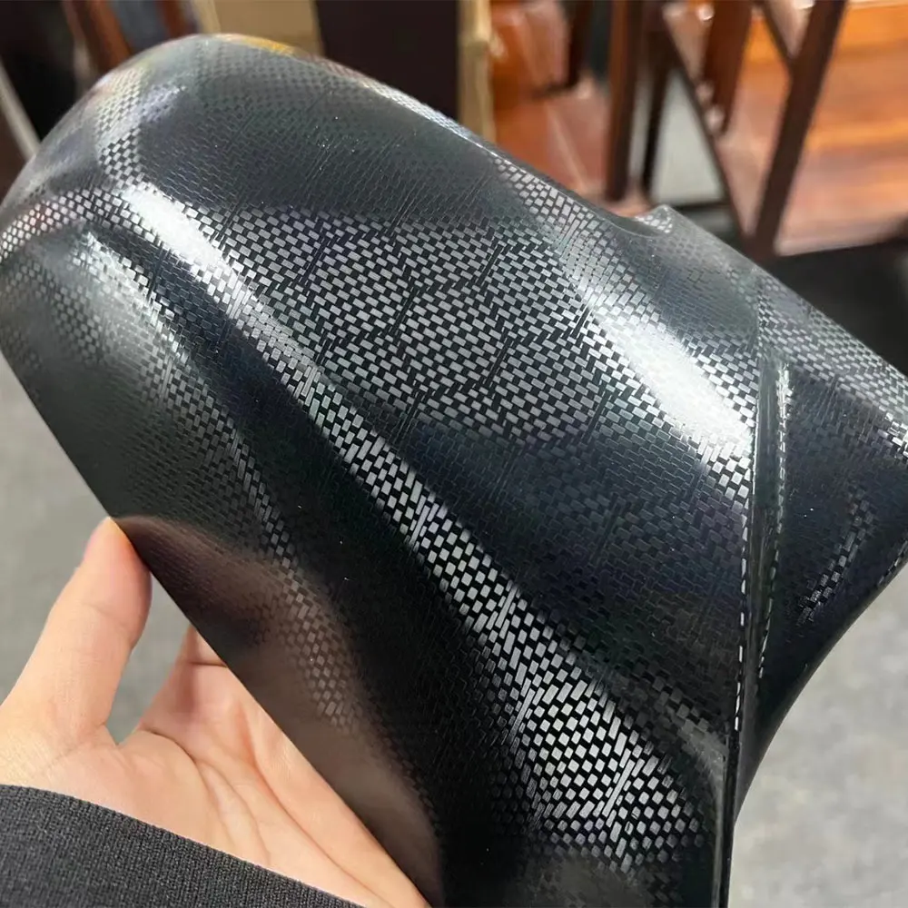 

New PET HD 6D Honey comb Carbon Vinyl Car Wrap Covering Film With Air Release Like 3M Quality Initial Low Tack Glue 1.52x18m