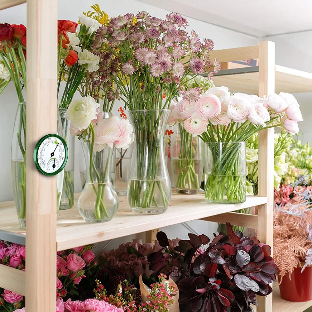 

2 In 1 Stainless Steel Auto Thermometer Hygrometer for Home Office Temperature Humidity Meter Display