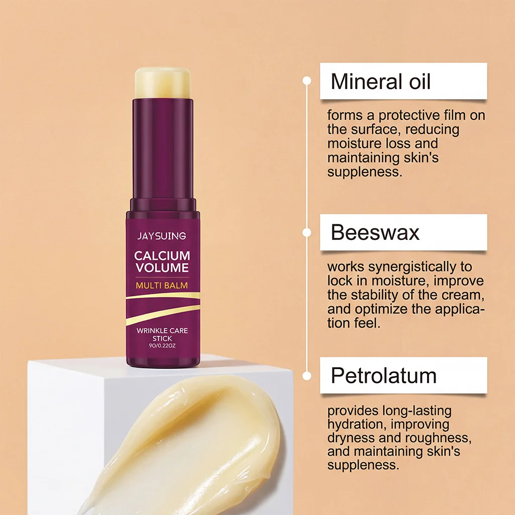1-10Pcs Calcium Volume Multi Balm Deep Hydration Skin Elasticity Enhanced Puffy Eyes Treatments Anti Wrinkle Collagen Balm Stick