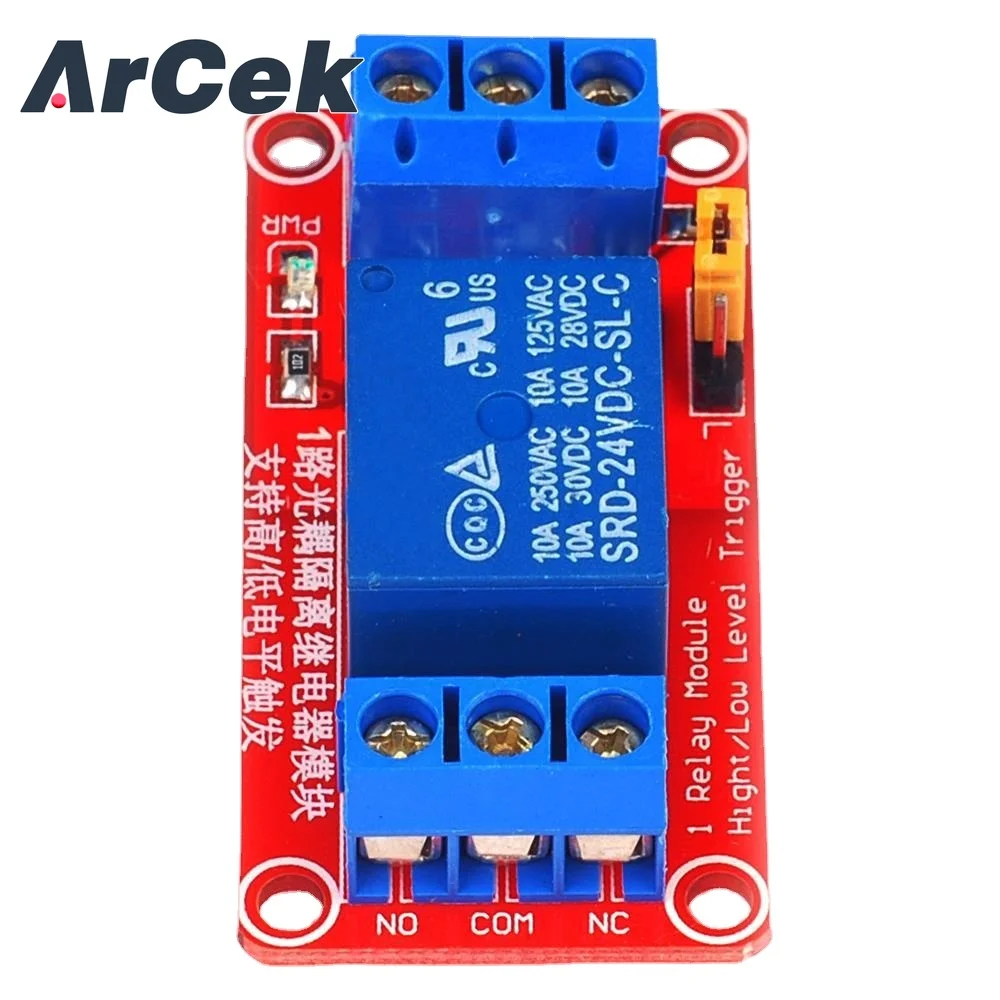 One 1 Channel 5V 12V 24V Relay Module Board Shield With Optocoupler Support High And Low Level Trigger Supply Module For Arduino