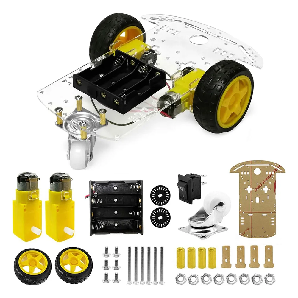 2WD Smart Robot Car Chassis Kit W/ Speed Encoder Battery Box For Arduino 2 Motor Herramientas Taladros Power Tool Sets