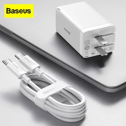 Baseus 65W Gallium Nitride Charger for IPhone15promax Fast Charging Head Multi Port Typec Plug USB-C Android PD White Data Cable