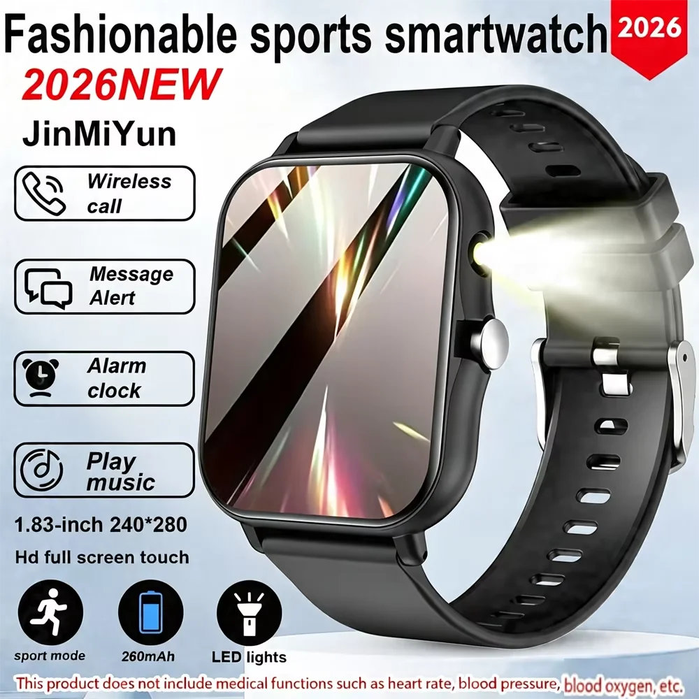 Wireless Smartwatch with Full Touchscreen, Activity Tracker, Call/SMS Alerts, Music, Watch Faces,,