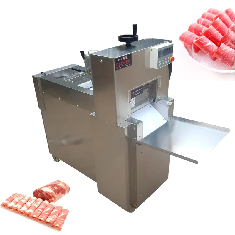 

High Quality Stainless Steel CNC Double Cut Lamb Roll Machine / Mutton Beef Roll Meat Slicer 110V / 220V 2200W