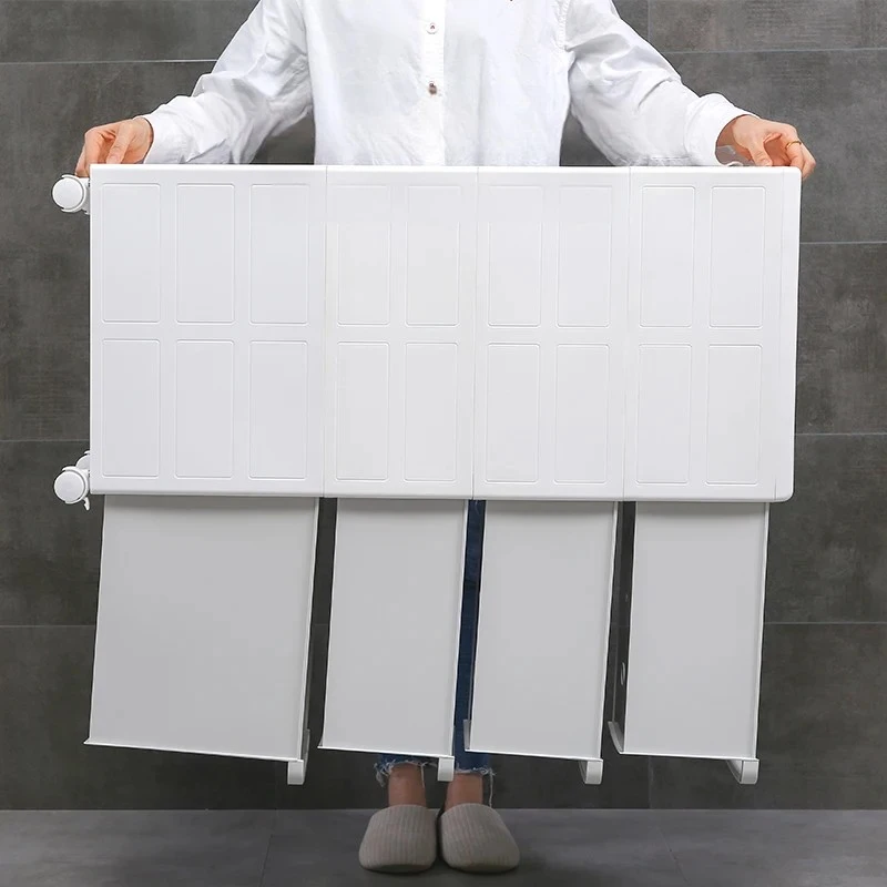 Narrow Gap Storage Cabinet for Bathroom, Drawer Organizer for Toiletries, Plastic Slim Shelf for Bathrooms, Compact Organizing