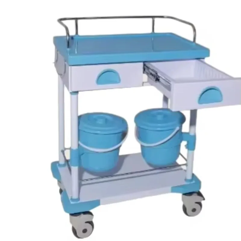 

Cart with Wheels Hospital Resuscitation Crash Cart ABS Hospital Medicine Trolley Emergency Treatment Trolley