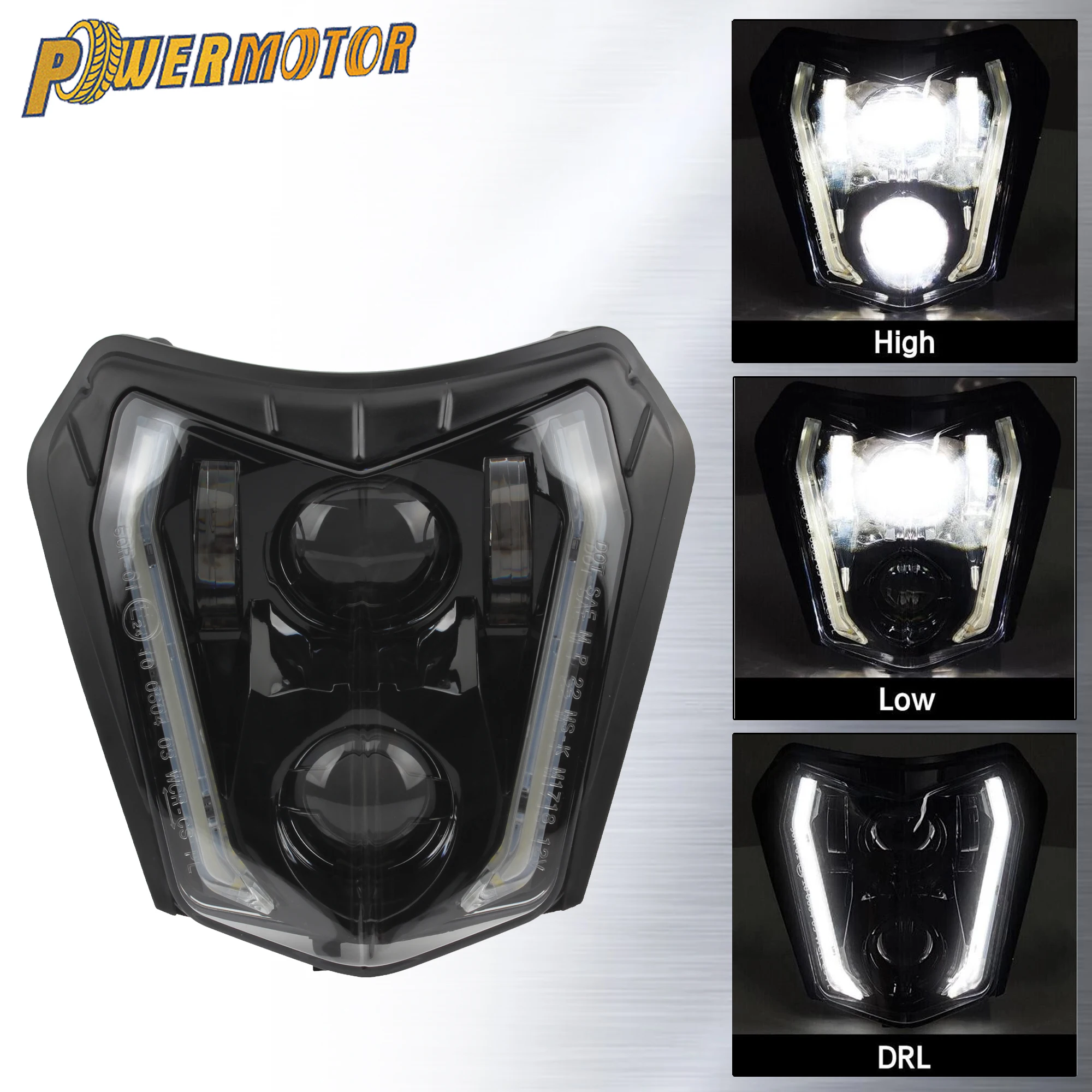 

Светодиодная фара для мотокросса DRL Wick для KTM EXC XCW XCF 125 250 300 350 450 530 Enduro Dirt Bike Supermoto Фара дальнего ближнего света