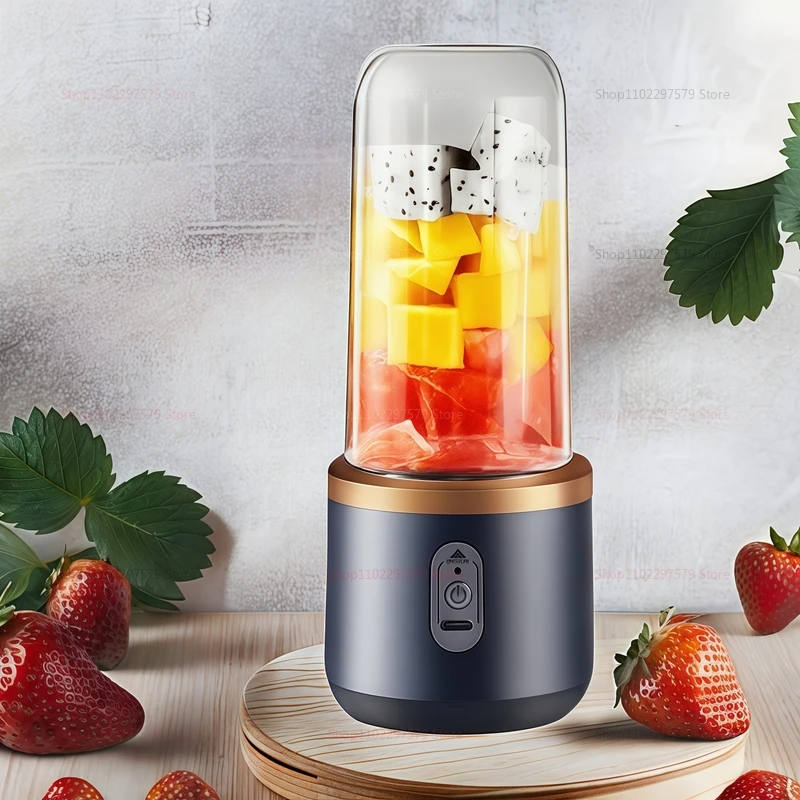 Portable Juicer Cup Smoothie Blender 6 Blade Blender Bottle Household Fruit Juicer Cup USB Rechargeable Juicer Mixer