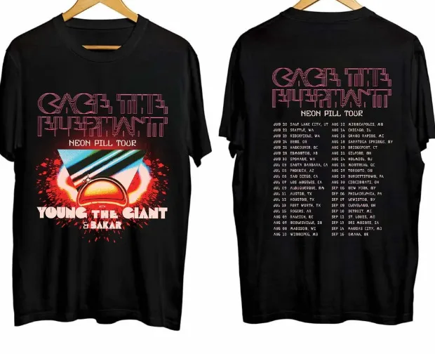 

Cagee thhe Elephant Neonn Pill Tour 2024 tshirt