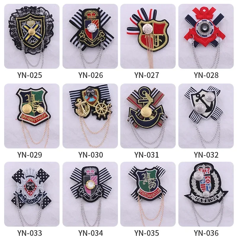 الكورية البحرية مرساة الصليب بروش ، شرابة سلسلة ، كلية نمط النسيج الفن ، التطريز دبابيس ، طالب موحدة ، شارة الملحقات ، جديد