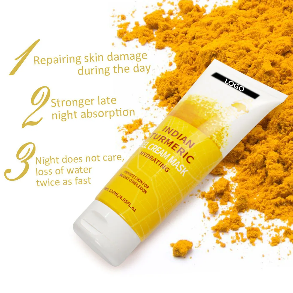 Turmeric Sleep Mask Moisturizes Pores and Carefully Brightens Curcumin Mud Film Curcumin Collagen Tear Mask