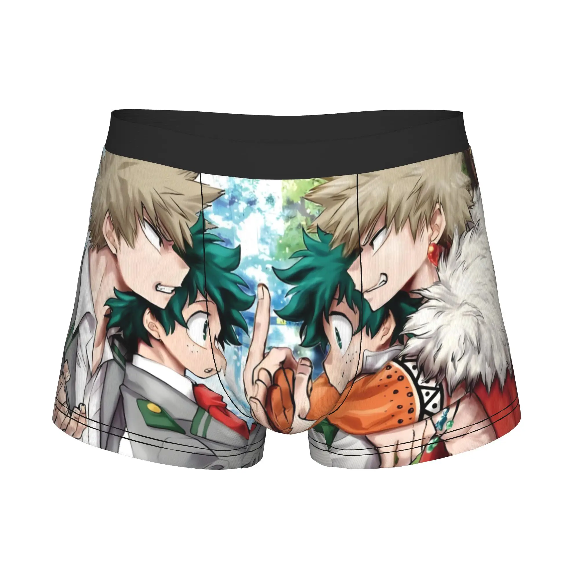 Novelty Anime My Hero Academia Boxers Shorts Panties Men's Underpants Breathable Japanese Briefs Underwear