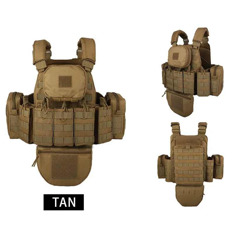 Five Piece Equipment Bag Tactical Vest, Detachable and Expandable Training Vest, Waterproof, Wear-Resistant and Tear Resistant