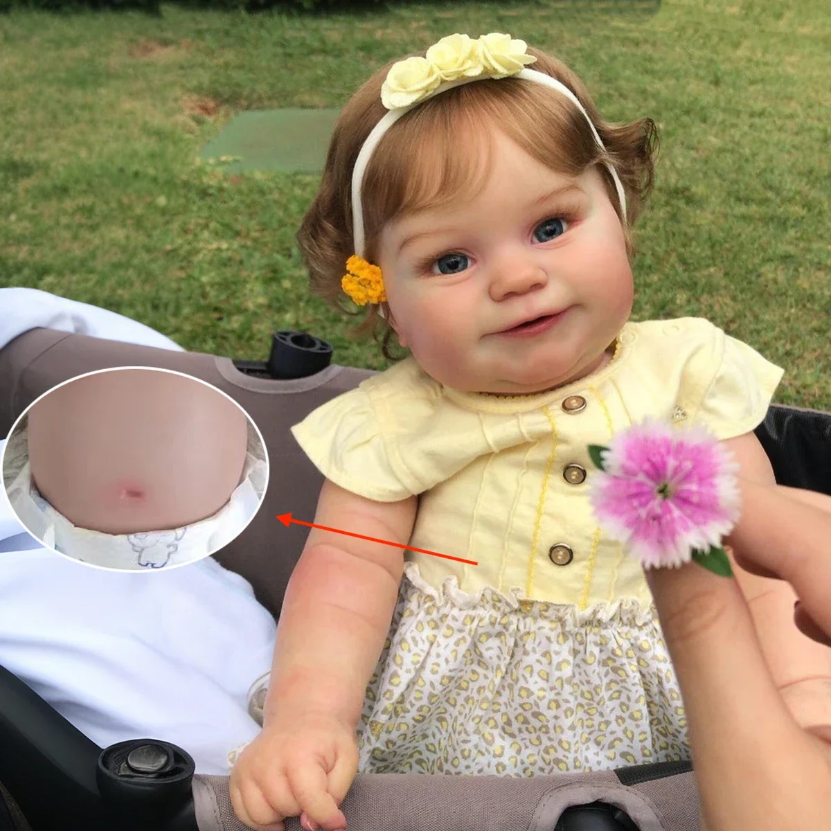 

50cm 20inch Full Body Vinyl Reborn Baby Doll Girl Toy 3D-paint Skin With Vein Maddie Princess Toddler Lifelike Birthday Gift