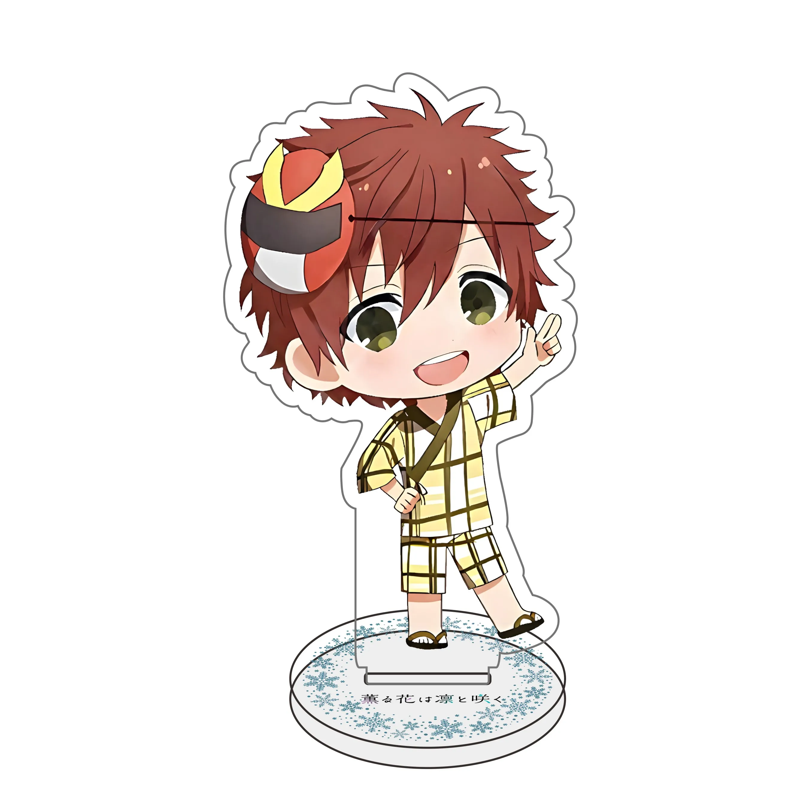 Anime Chibi The Fragrant Flower Blooms with Dignity Acrylic Stand Figures Rintaro Kaoruko Character Model, Desk Decor for Fans