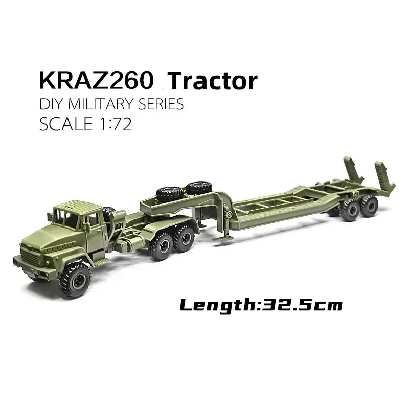 Tracteur semi-remorque, véhicule militaire, jouets, bloc d'assemblage de voiture, Kit de modèle, cadeau, bricolage, scène de Collections de l'armée