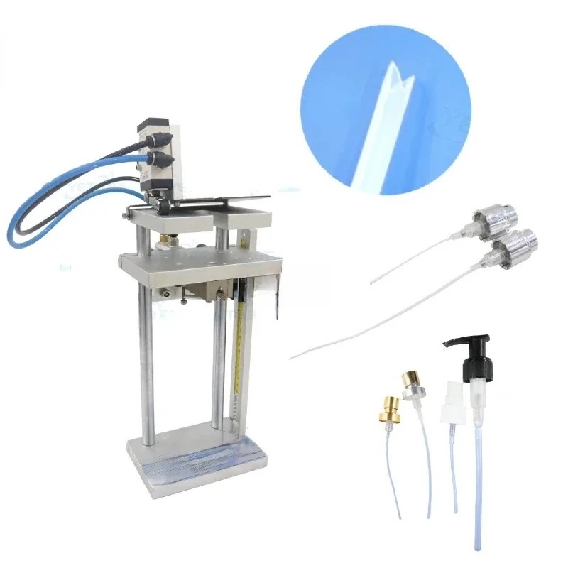 

Насос для резки парфюмерных трубок, V-образный пластиковый труборез, полуавтоматический станок для резки парфюмерных насосов
