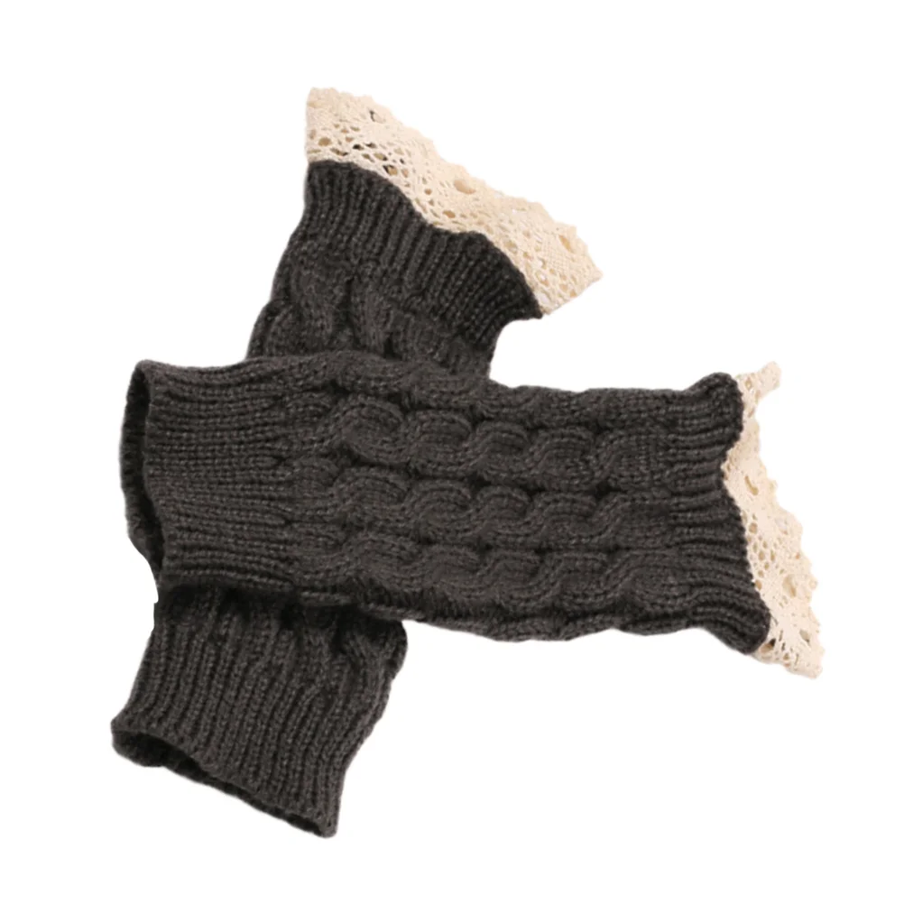 

Warm Knitted Sleeves Light Grey Fingerless Long For Women Winter Arm Warmers Soft Breathable Comfortable Outdoor Gift Idea
