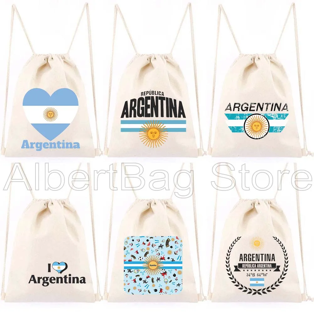 

Buenos Aires Argentina Flag Map Argentinian Gifts Canvas Drawstring Bags Soccer Backpack Gym Sackpack Gifts Sports String Bag