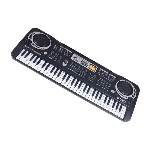 Imagen 2 del producto Teclado electrónico de 61 teclas, teclado electrónico de música Digital negro de 61 teclas, Piano eléctrico, instrumento Musical para niños