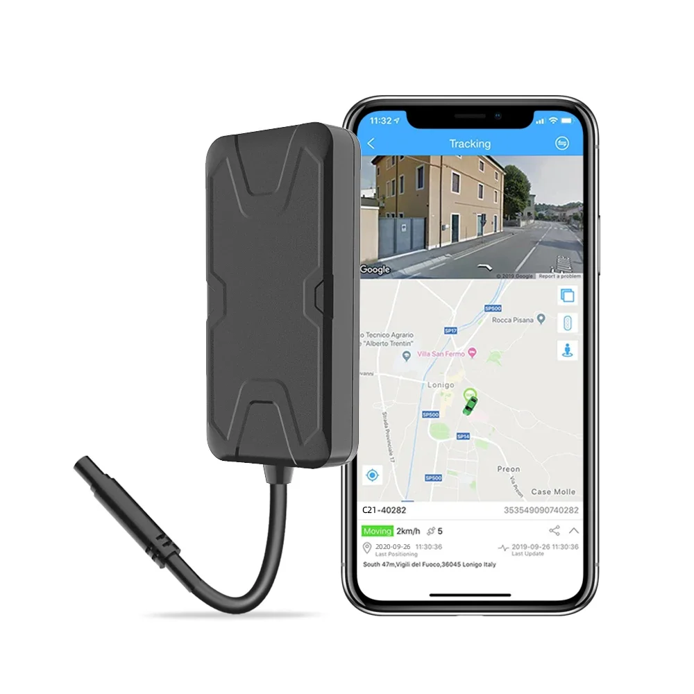 

C21 Car GPS Tracker, Fuel Cutoff / Restore, ACC Monitor, Anti-Theft GPS Locator Device for Motorcycles, EBike, Scooters with App