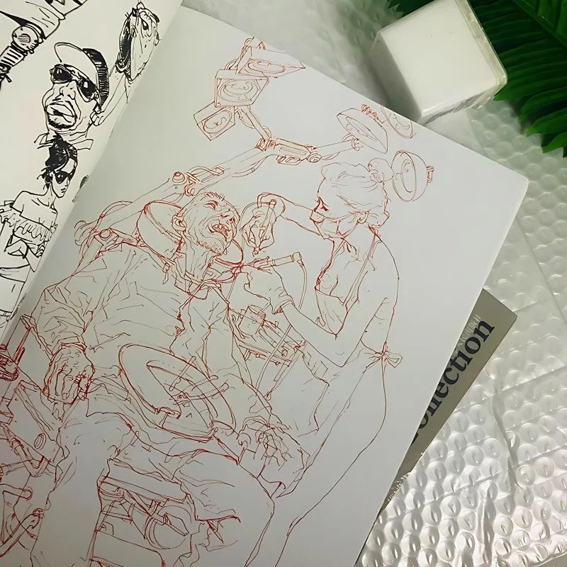 Korean Artist Kim Jung-gi Selected Sketches Human Figure Perspective Line Drawing Anime Illustration Book Art Book Collection