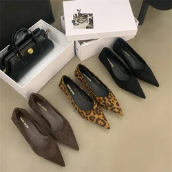 Bailamos Autumn Women Pumps Shoes Fashion Pointed Toe Slip On Ladies Elegant Single Shoes Thin Low Heel Dress Pumps Shoes Mujer