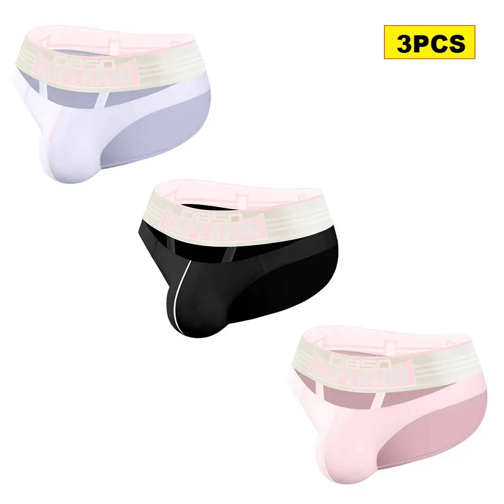 

3pcs Men's Underwear Modal Breathable Bikini Briefs Wide Belt Male Sports Boxers Shorts Hanging Underpants for Men