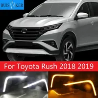 1 Pair For Toyota Rush 2018 2019 LED Daytime Running Light Car Accessories Waterproof 12V DRL Fog Lamp Decoration