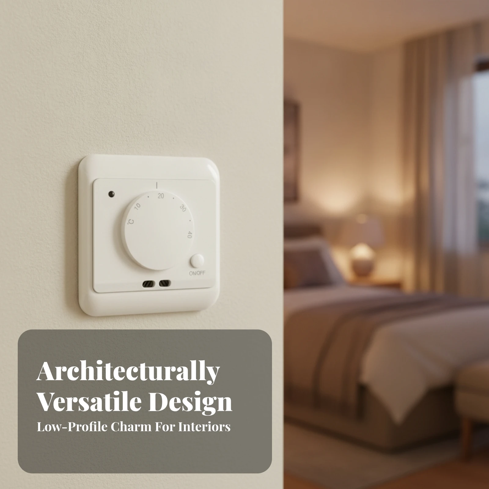 Electric Thermostat with External Sensor Wall-Mounted Underfloor Heating Controller with Sensor for Homeowners, Home Renovation