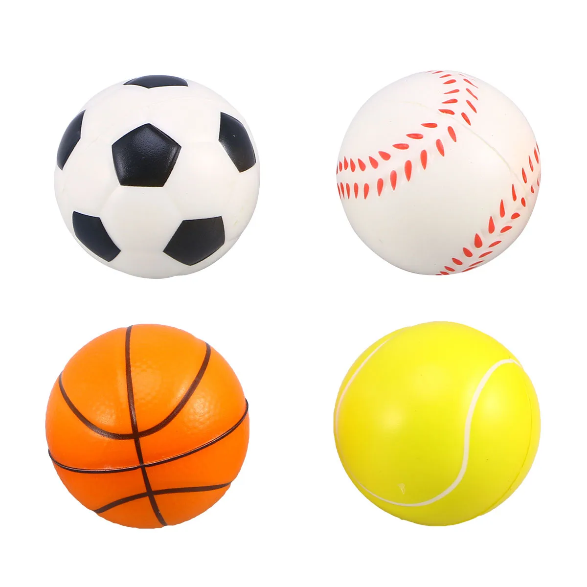 12 palline sportive in spugna solida, calcio premium, basket, baseball, tennis, per bambini, per interni ed esterni, per bambini