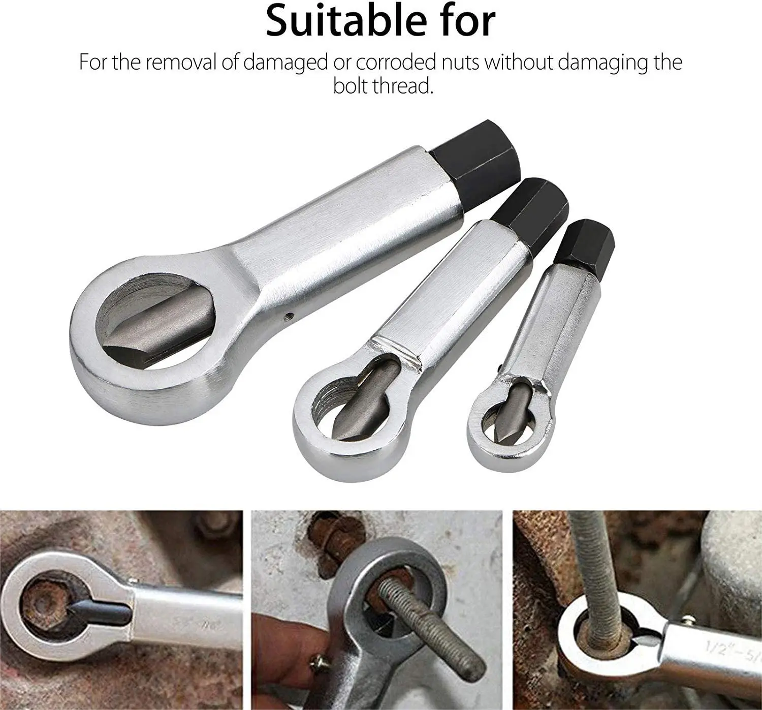 3 Kim Loại Hạt Bộ Chia Nứt Phá Áp Bằng Tay Hạt Nứt Tẩy Máy Hút Dụng Cụ 9-12Mm/12-16Mm/16-22Mm