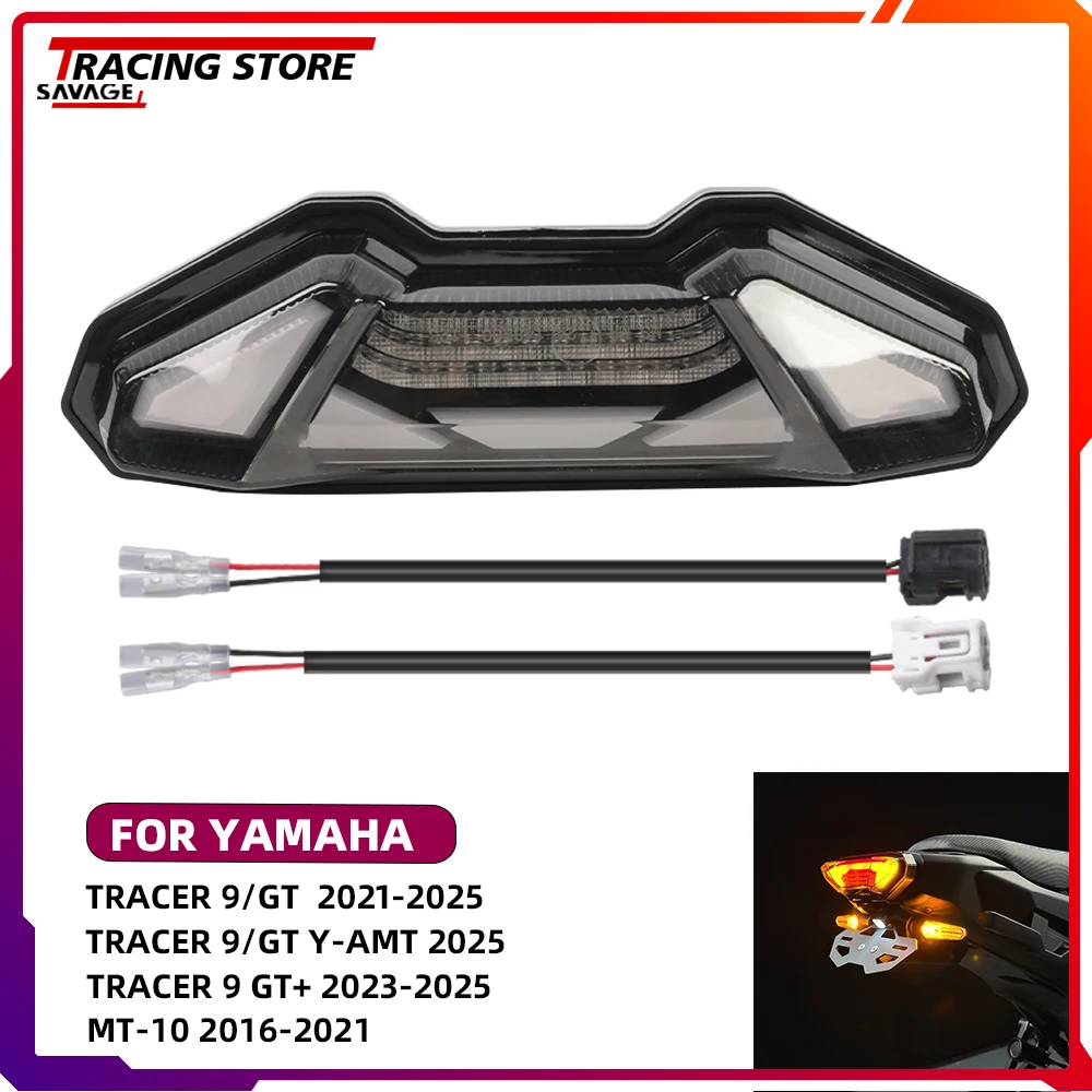 Feu arrière LED intégré, feu stop, clignotant, pour Yamaha Tracer 9/GT Y-AMT 9GT + MT-10 FZ-10 MT10 FZ10 2025