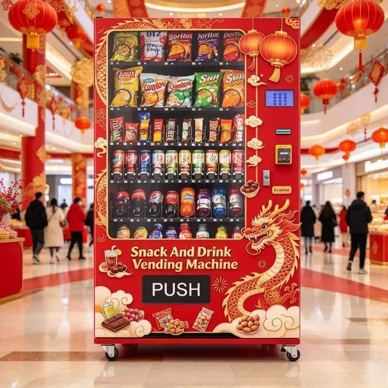 Distributeur Automatique 22-inch Touch Screen Refrigerated Drinks &Snack  Vending Machine Anti-Theft Pickup Port SDK
