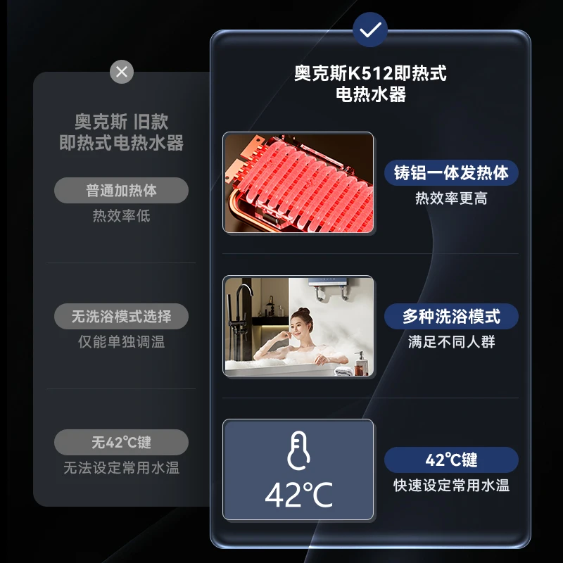 Instant electric water heater household small frequency conversion constant temperature quick heating bathroom bath shower new