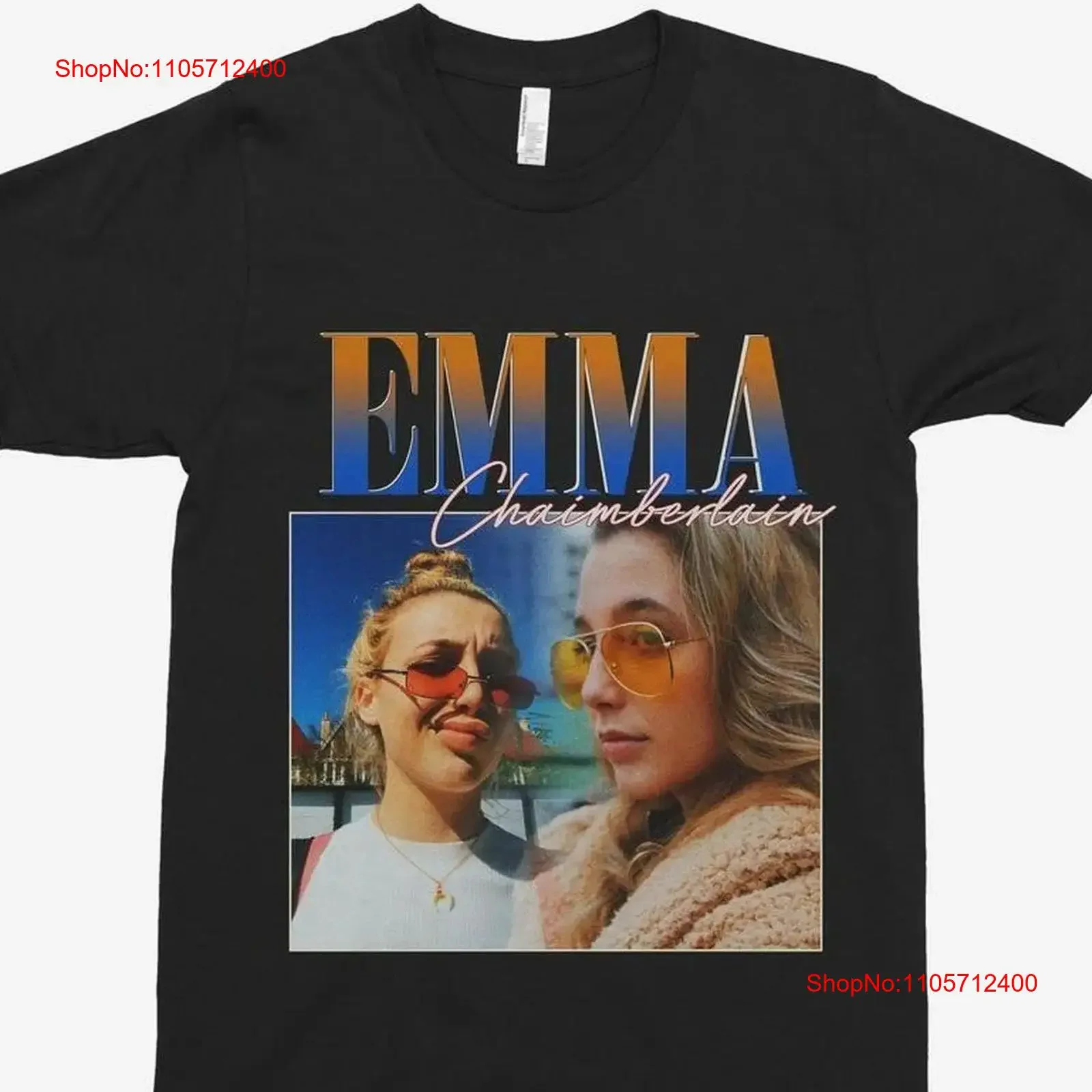 Emma Chamberlain Vintage BamiFines T Shirt vintage Washed Versatile Stylish Casual fashion designer clothes Comfortable Unisex