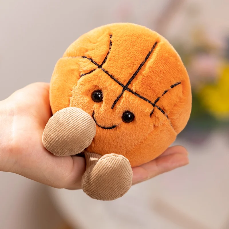 New Cute Simulation Tennis Ball Pendant Plush Toy Key Chain Kids Soft Gifts for Girls Boys Room Decor