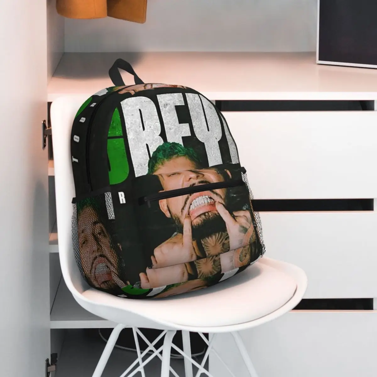 Rapper Jc Reyes Album Tour Graphic Backpack Daypack Large Capacity Children BookBag School Bag Shoulder Bags for Men Women
