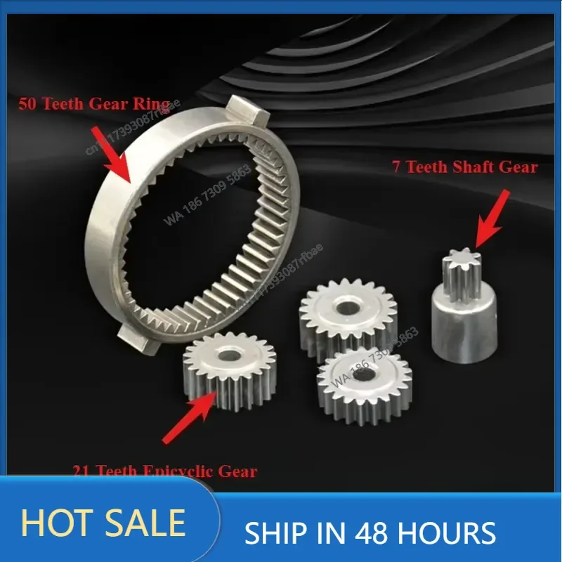 5-in-1 Planetary Gear Set 21T Epicyclic Gear 50T Gear Ring For 2106 Lithium Wrench 775/550 Electric Drill Motor