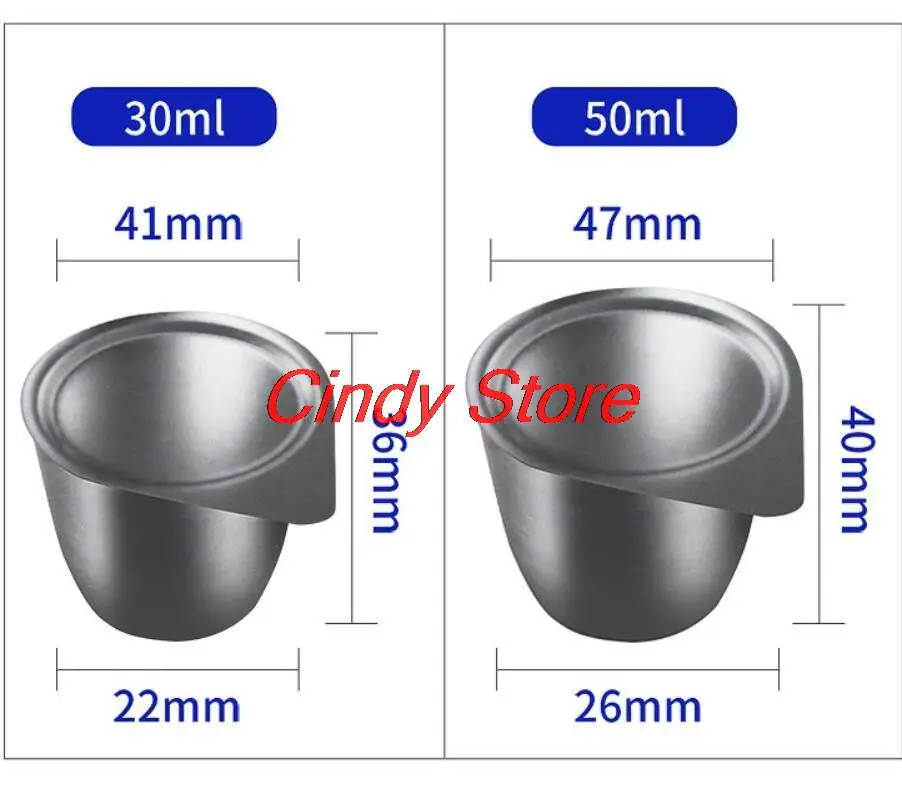 1pcs laboratory 30ml /50ml nickel crucible with cover for high temperature and alkali resistance