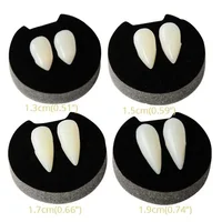1-4Pcs Halloween Vampire Dentures Prop Halloween party Costume DIY Cosplay Props Decoration False Teeth With Dental Gum 1