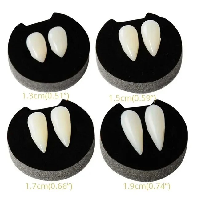 1-4Pcs Halloween Vampire Dentures Prop Halloween party Costume DIY Cosplay Props Decoration False Teeth With Dental Gum 1
