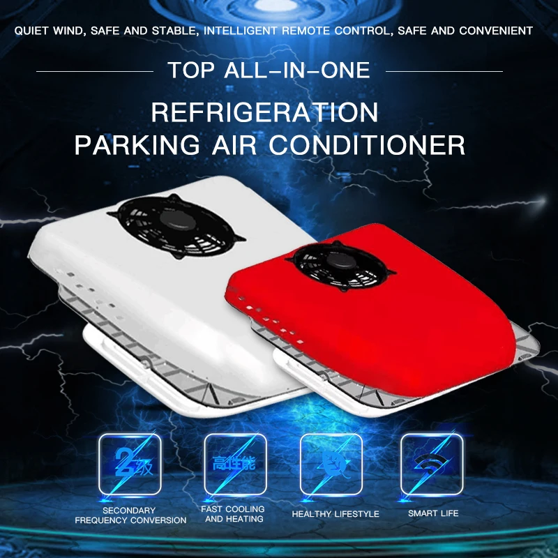 رقيقة الحجم على السطح مكيف الهواء شاحنة متنقل RV قارب يخت Minivans التيار المتناوب Uni 12 فولت 24 فولت مكيف الهواء