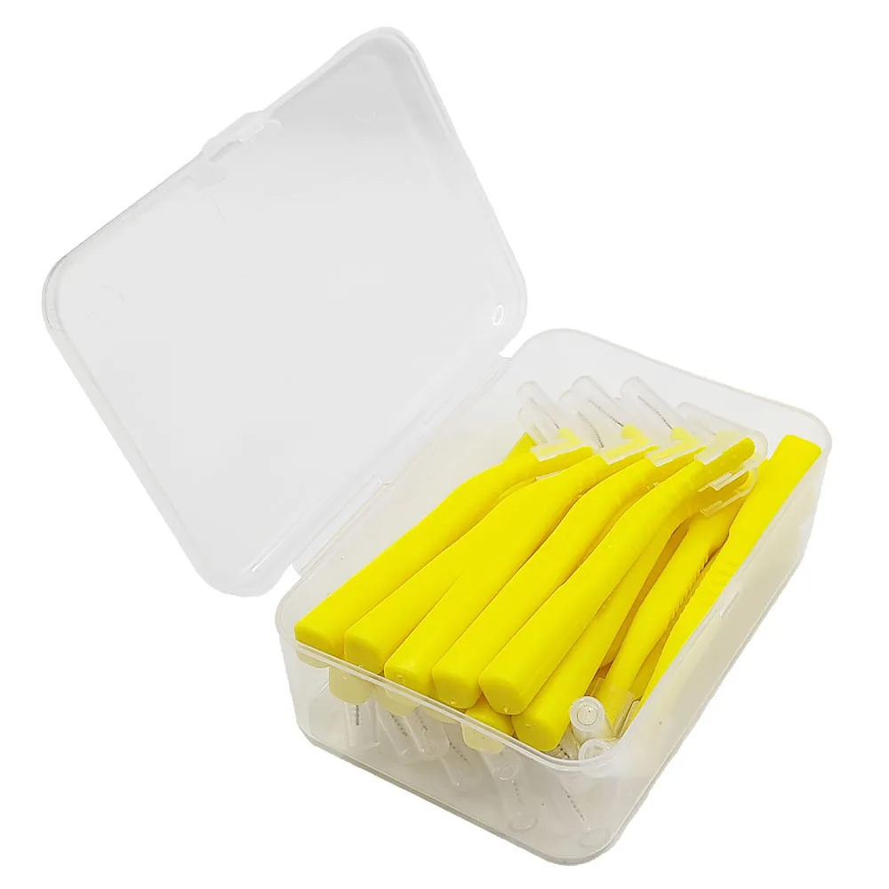 AG 20pcs/Box  Interdental Brush For Dental Orthodontics Clean Between Teeth Cleaning Tools Soft Mini Brush With Dust Cover
