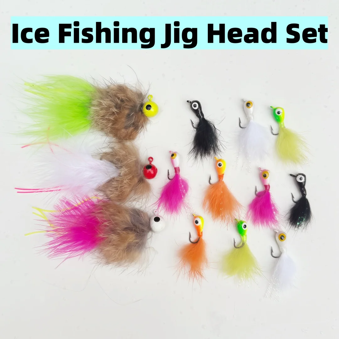 Mixed Ice Fishing Fly Lures 1.6g/5g, Great for Winter Fishing, Target Trout, Bass, Pike and Sunfish